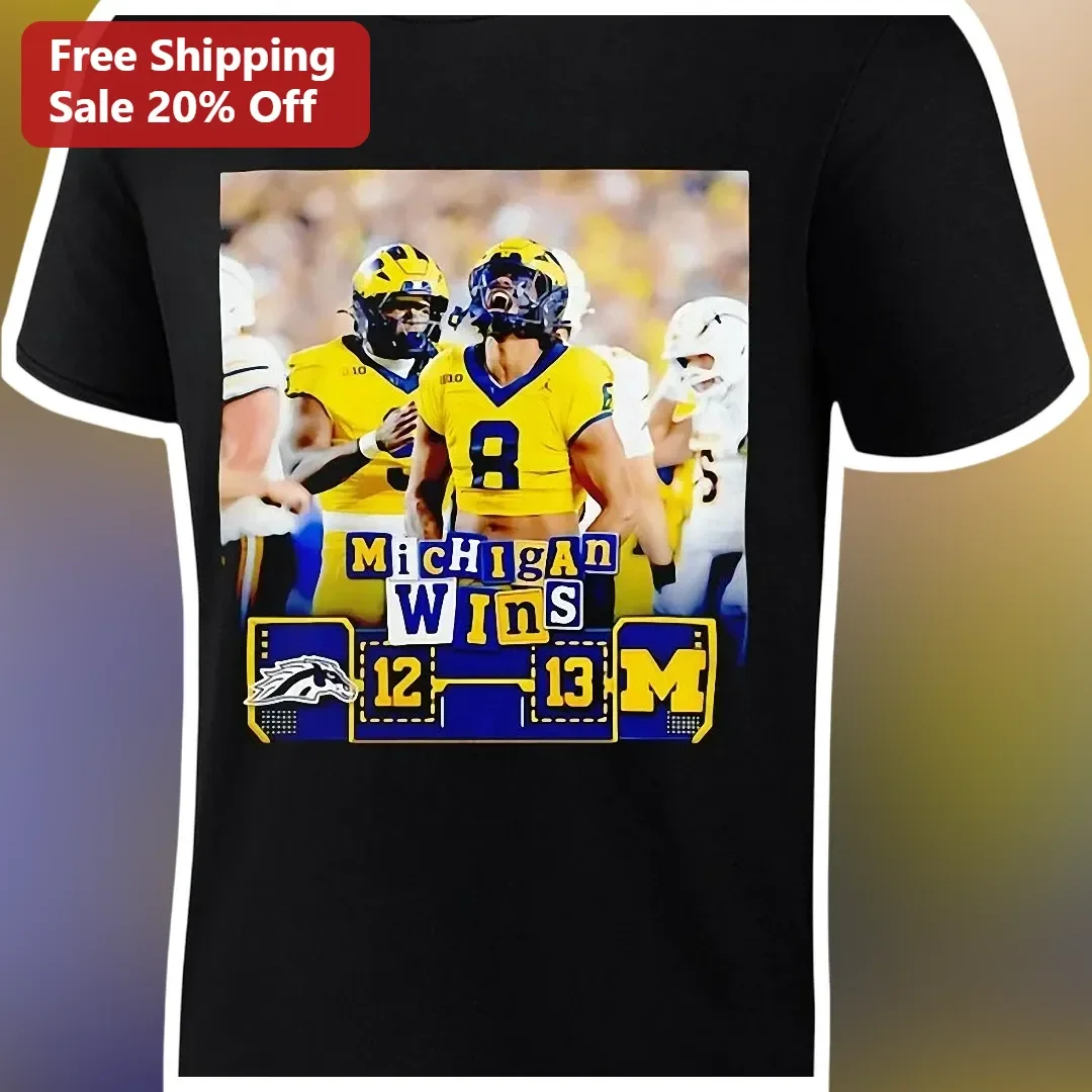 Michigan Wins Tee College Football Victory Shirt Big Ten Game Day Apparel