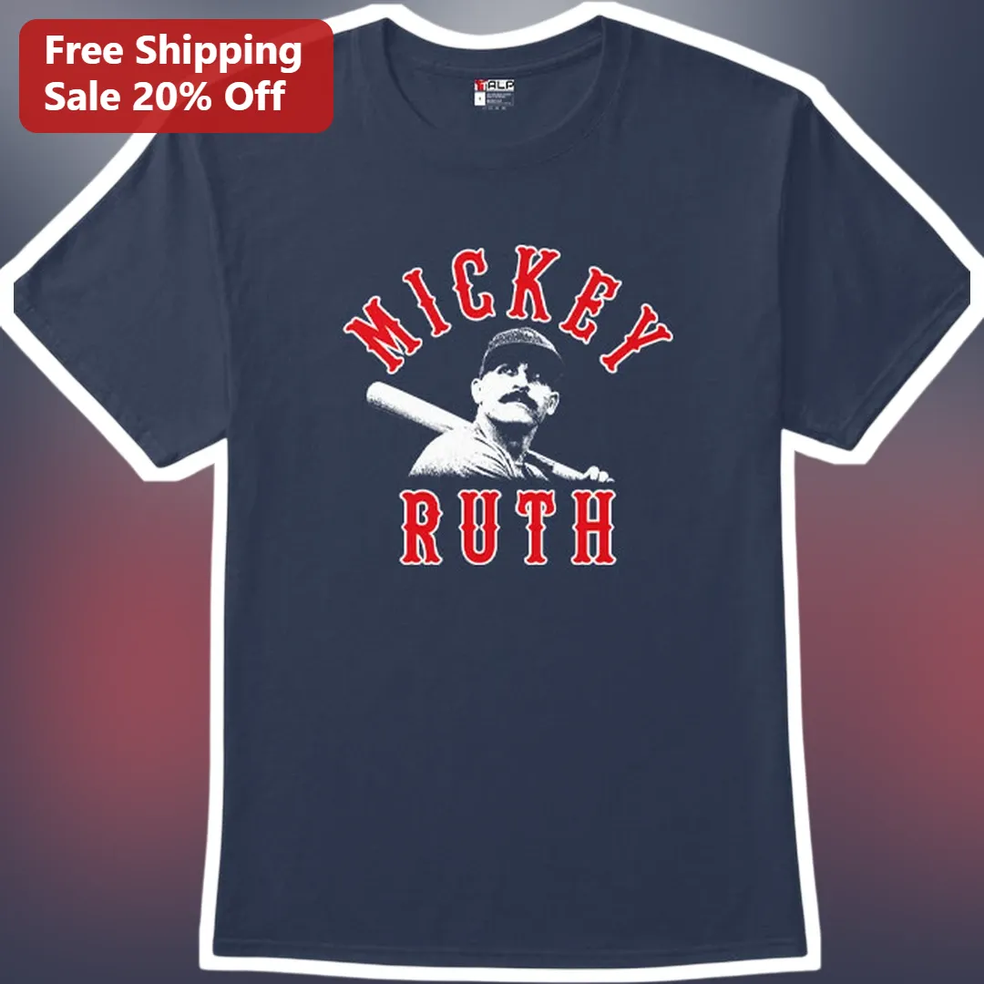Mickey Ruth Vintage Baseball Legend Tee Retro MLB Fan Shirt