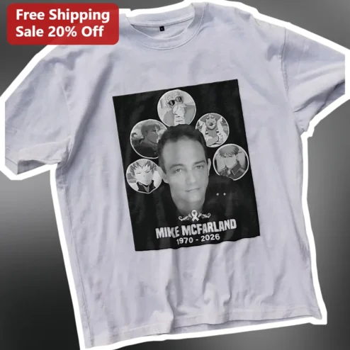 Mike McFarland 1970-2026 Memorial Tribute Tee Voice Actor Anime Fan Gift