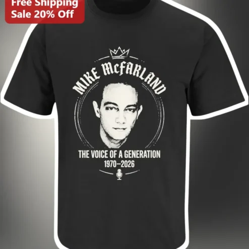 Mike McFarland Voice Actor Tribute Tee The Voice of a Generation Memorial Shirt