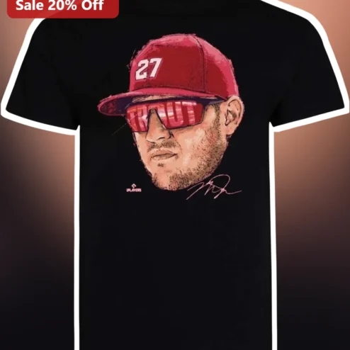 Mike Trout Fruit Sunglasses Graphic Tee for Baseball Fans