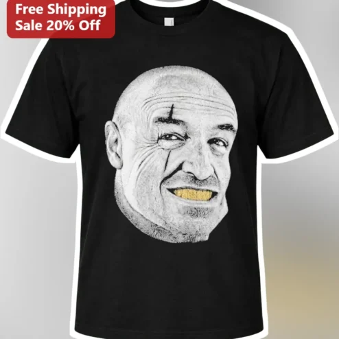 Mike Tyson Tee Vintage Gold Teeth Portrait Graphic T-Shirt for Boxing Fans