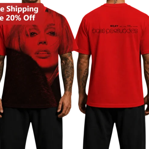 Miley Cyrus Bass Persuades Graphic Tee Pop Star Fan Merch