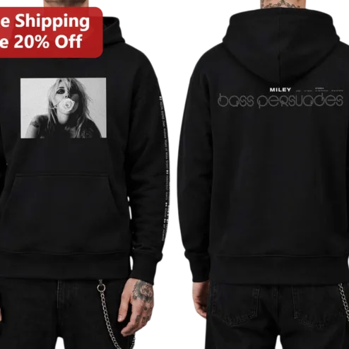 Miley Cyrus Bass Persuades Hoodie New Single Album Release Fan Merch