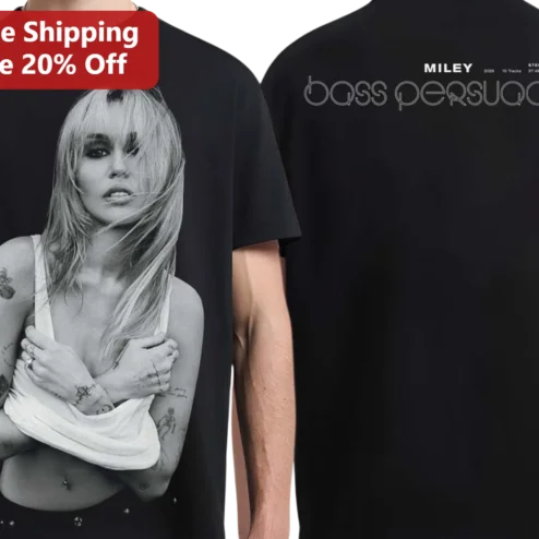 Miley Cyrus Bass Persuades Tee New Single Album Graphic Shirt for Fans