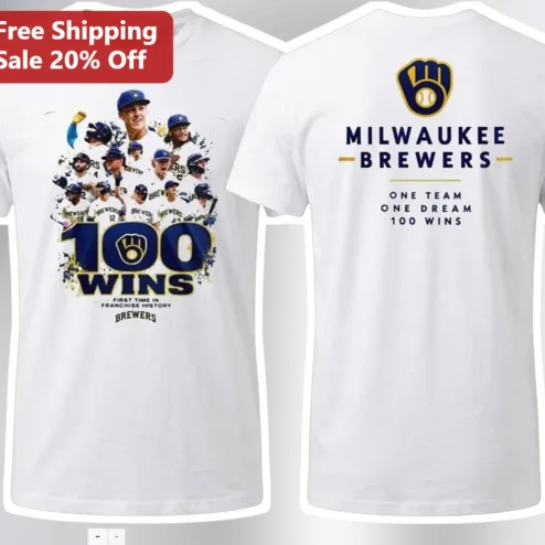 Milwaukee Brewers One Team One Dream Wins Commemorative Tee