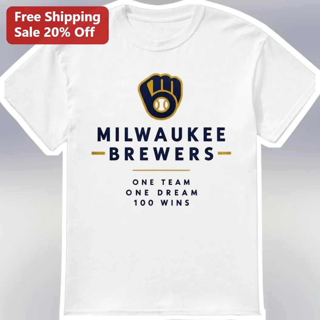 Milwaukee Brewers One Team One Dream Wins Tee Baseball Fan Gift