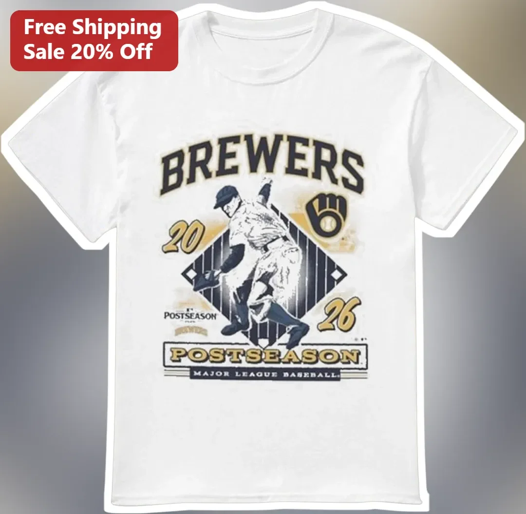 Milwaukee Brewers Postseason Tee Vintage Baseball Pitcher Graphic Shirt October Gear