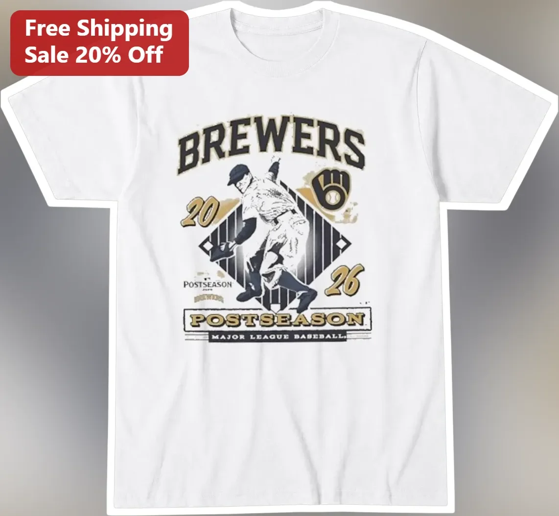 Milwaukee Brewers Postseason Vintage Baseball Player Graphic Tee for Fans