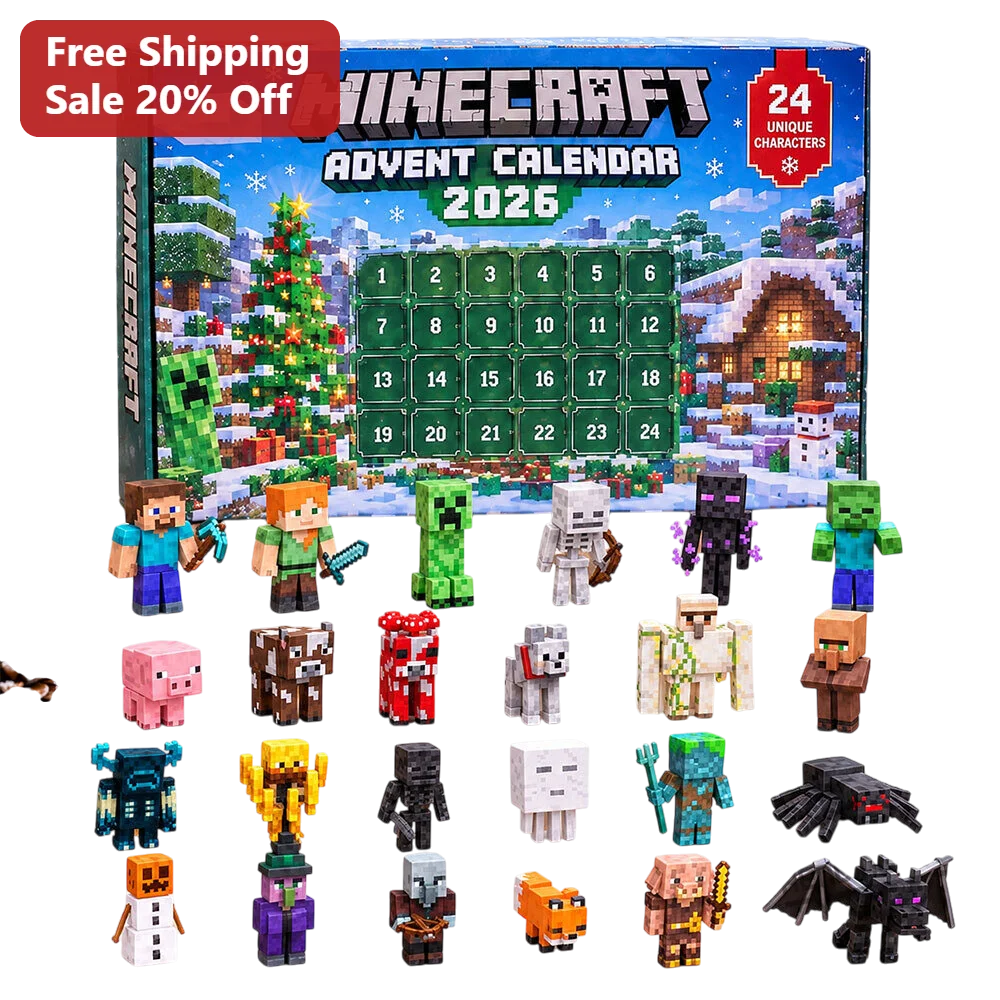 Minecraft Advent Calendar Toy Set Holiday Countdown Gift for Kids Gamers