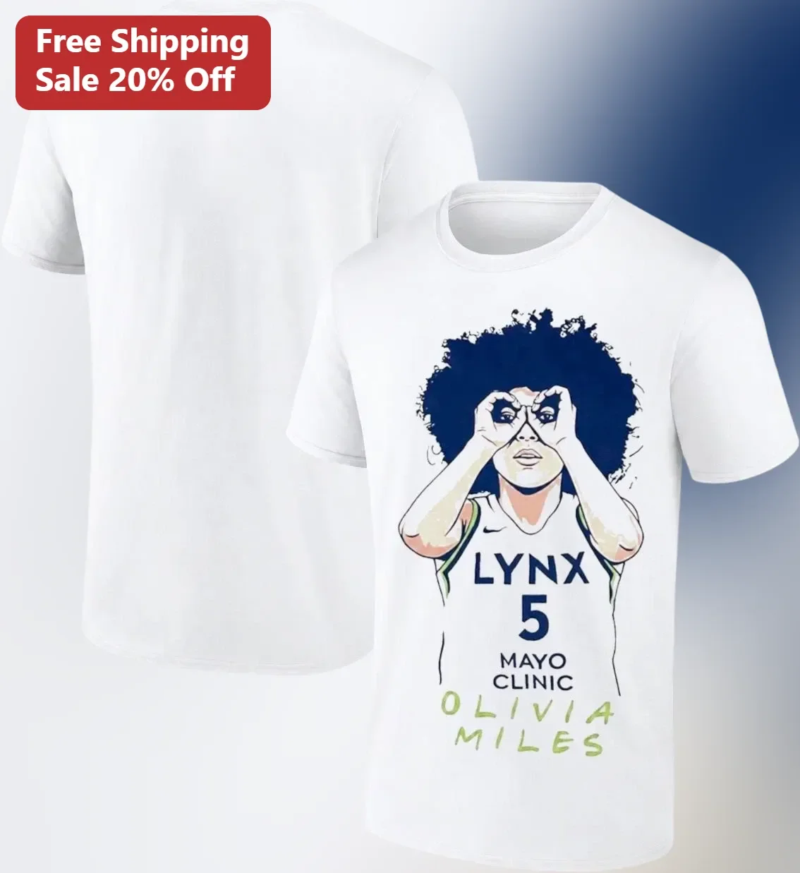 Minnesota Lynx Olivia Miles WNBA Fan Graphic Tee