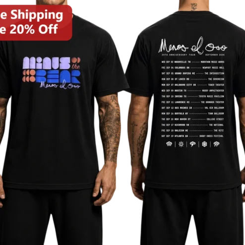 Minus the Bear Menos el Oso 20th Anniversary Tour Graphic Tee