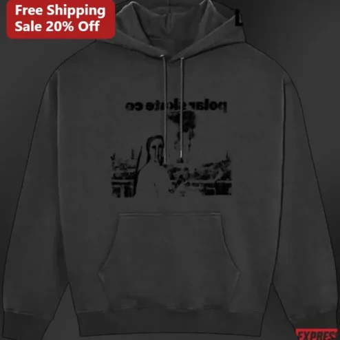 Mirrored Upside-Down Figure Optical Illusion Anamorphosis Graphic Hoodie