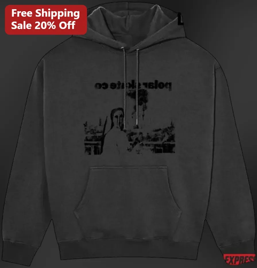 Mirrored Upside-Down Figure Optical Illusion Anamorphosis Graphic Hoodie