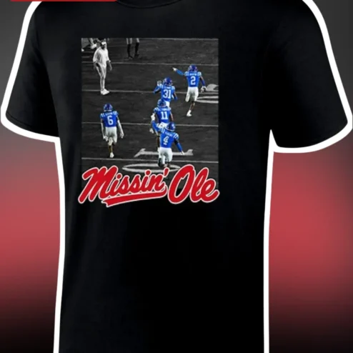 Missin' Ole Tee Retro Vintage Style Graphic T-Shirt for College Football Fans and Alumni