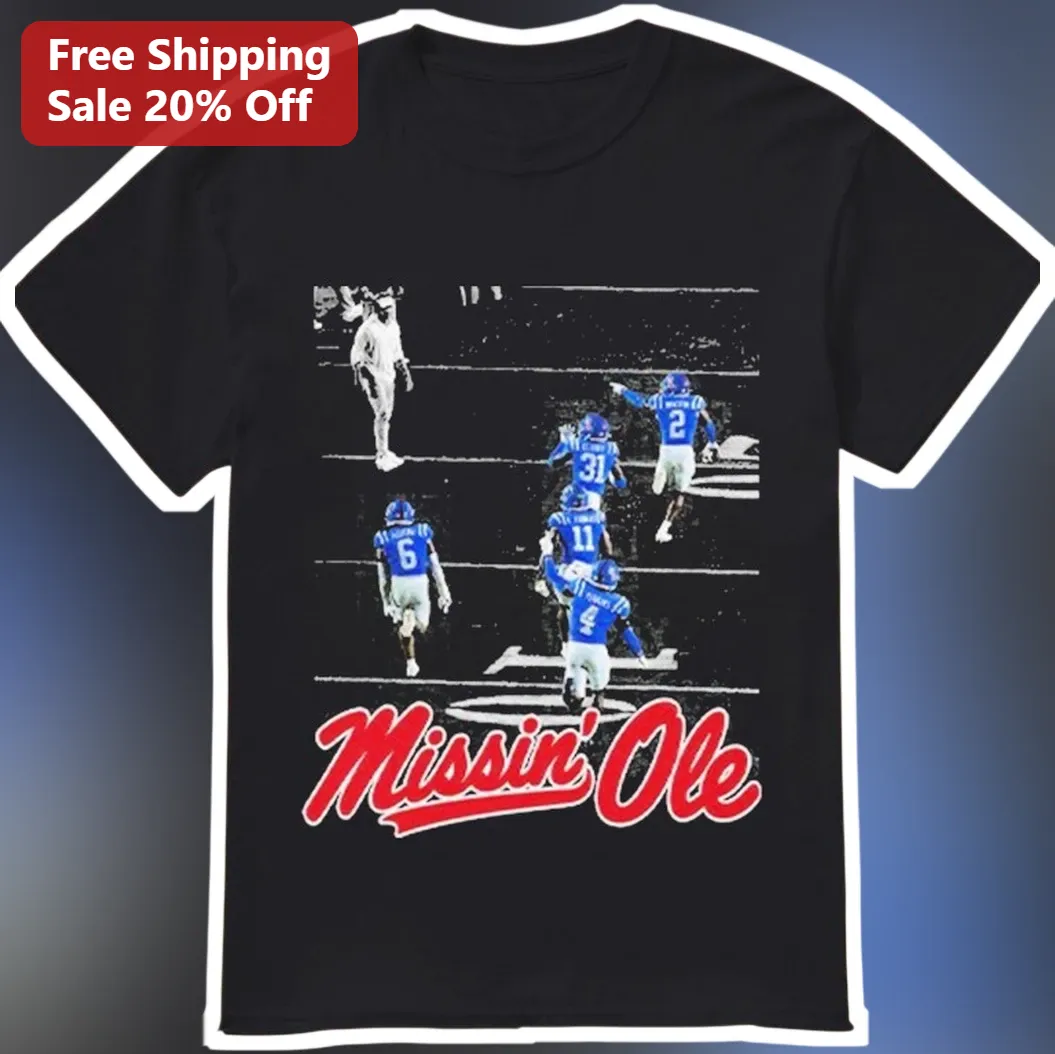 Missin' Ole Vintage Football Players Graphic Tee for College Fans