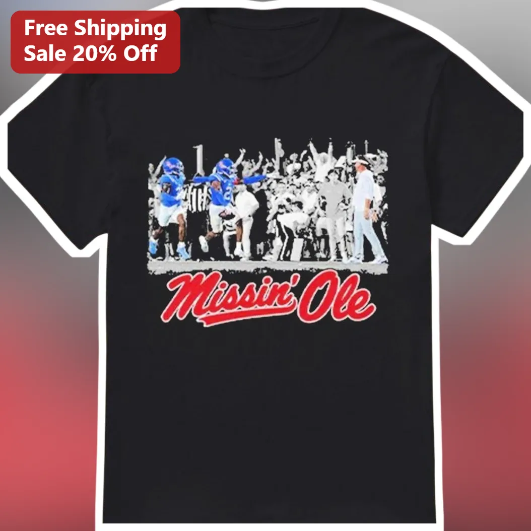 Missin' Ole Vintage Style Tee University of Mississippi Rebels Fan Shirt