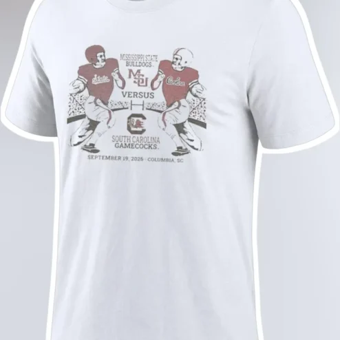 Mississippi State Bulldogs vs South Carolina Gamecocks Vintage Rivalry Tee