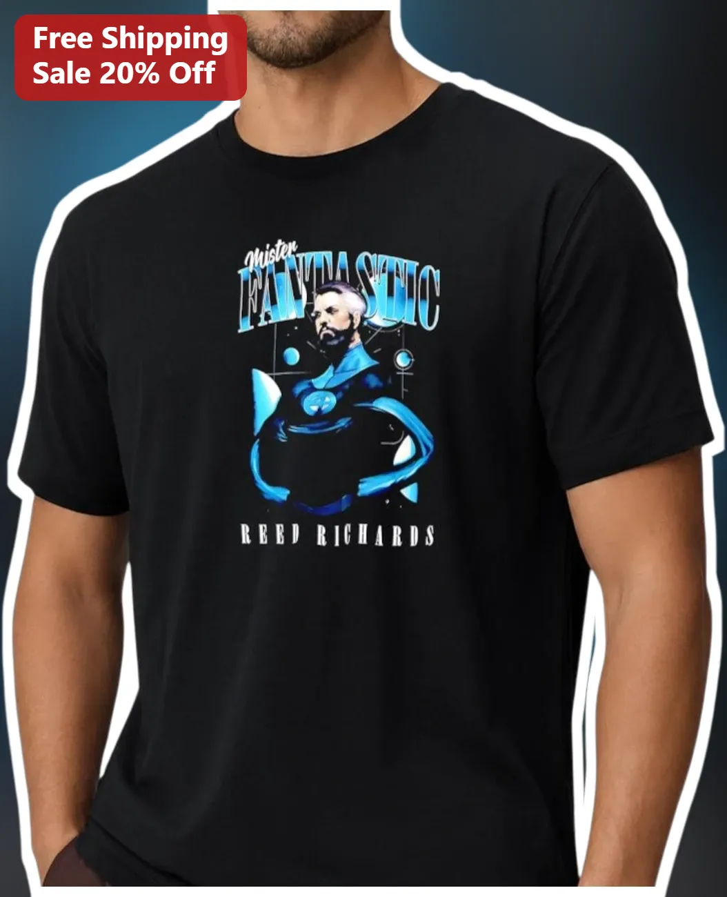 Mister Fantastic Reed Richards Tee Marvel Comics Superhero Graphic T-Shirt for Men Women
