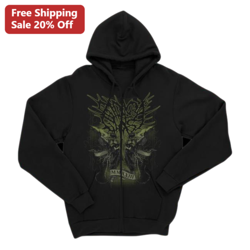 MMXXIII Gothic Dark Fantasy Skull Zip Up Hoodie for Men and Women