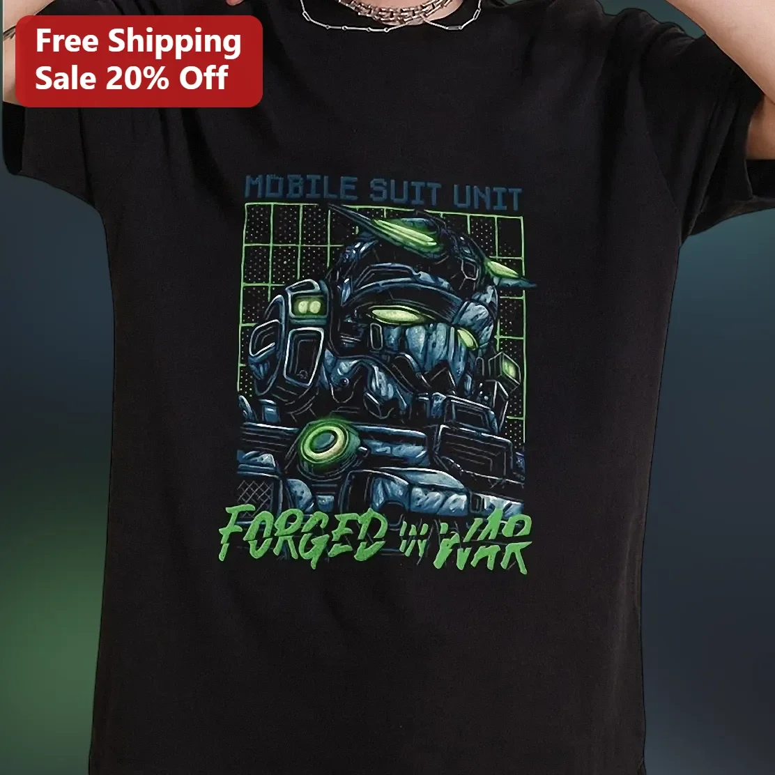 Mobile Suit Unit Forged In War Anime Mecha Graphic Tee