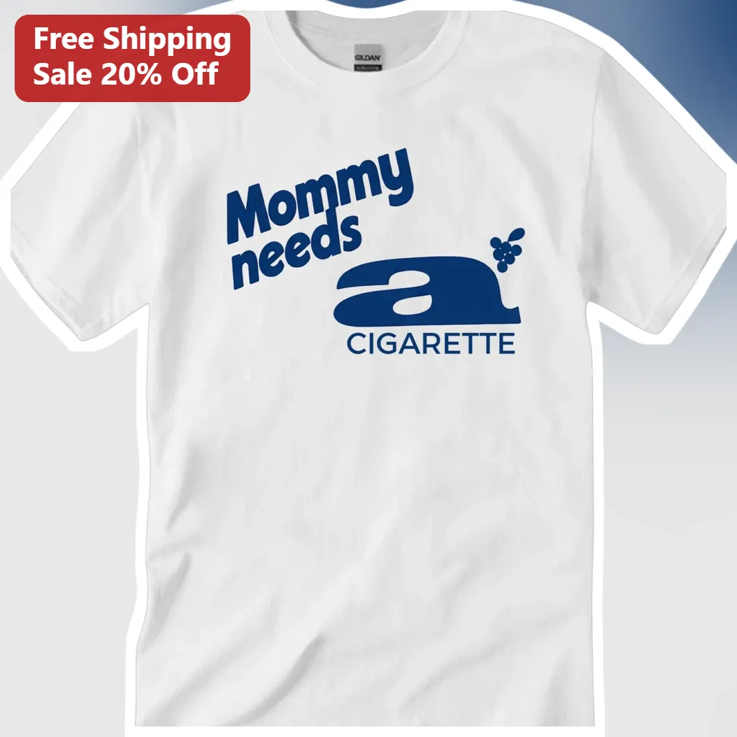 Mommy Needs a Cigarette Funny Mom Graphic Tee Y2K Vintage Wash Style Gift for Mothers