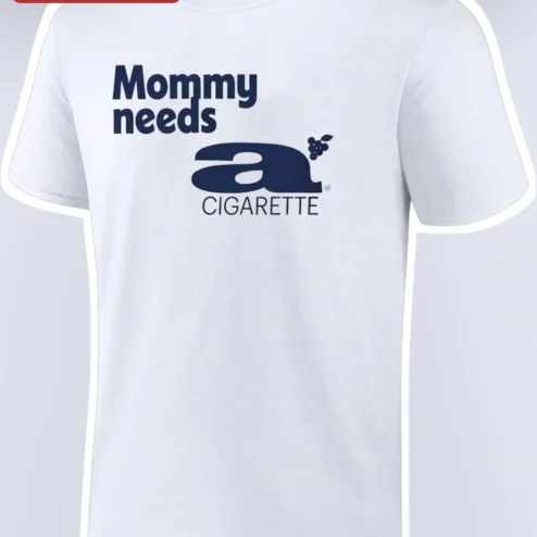 Mommy Needs a Cigarette Funny Sarcastic Mom Tee Y2K Vintage Wash Graphic T-Shirt Gift for Mothers