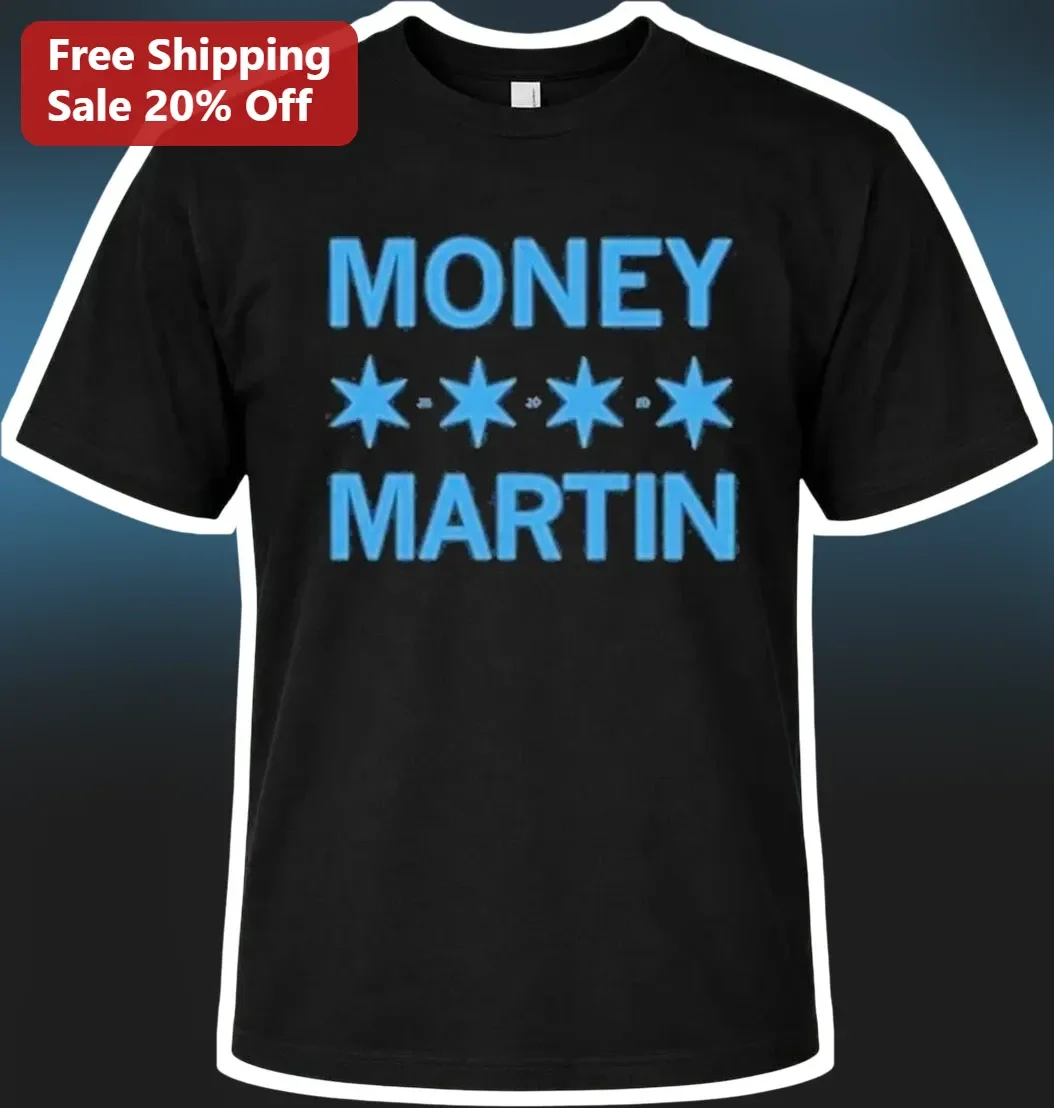 Money Martin Tee Black Cotton Graphic T-Shirt for Wrestling Fans