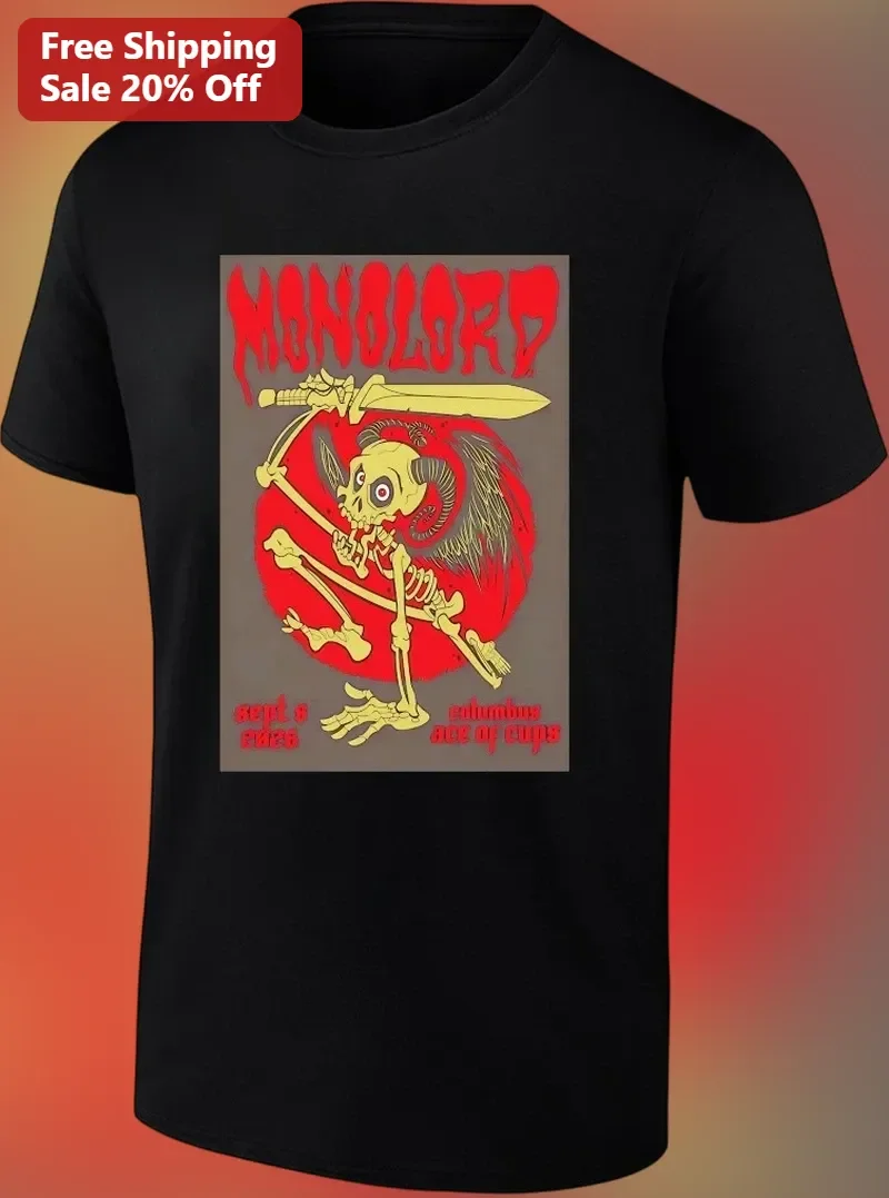 Monolord Doom Metal Skeleton Ram Graphic Tee Vintage Gig Poster Style Shirt