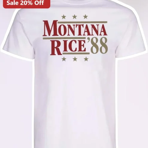 Montana Rice '88 Tee Retro Varsity Football Fan Gift Shirt