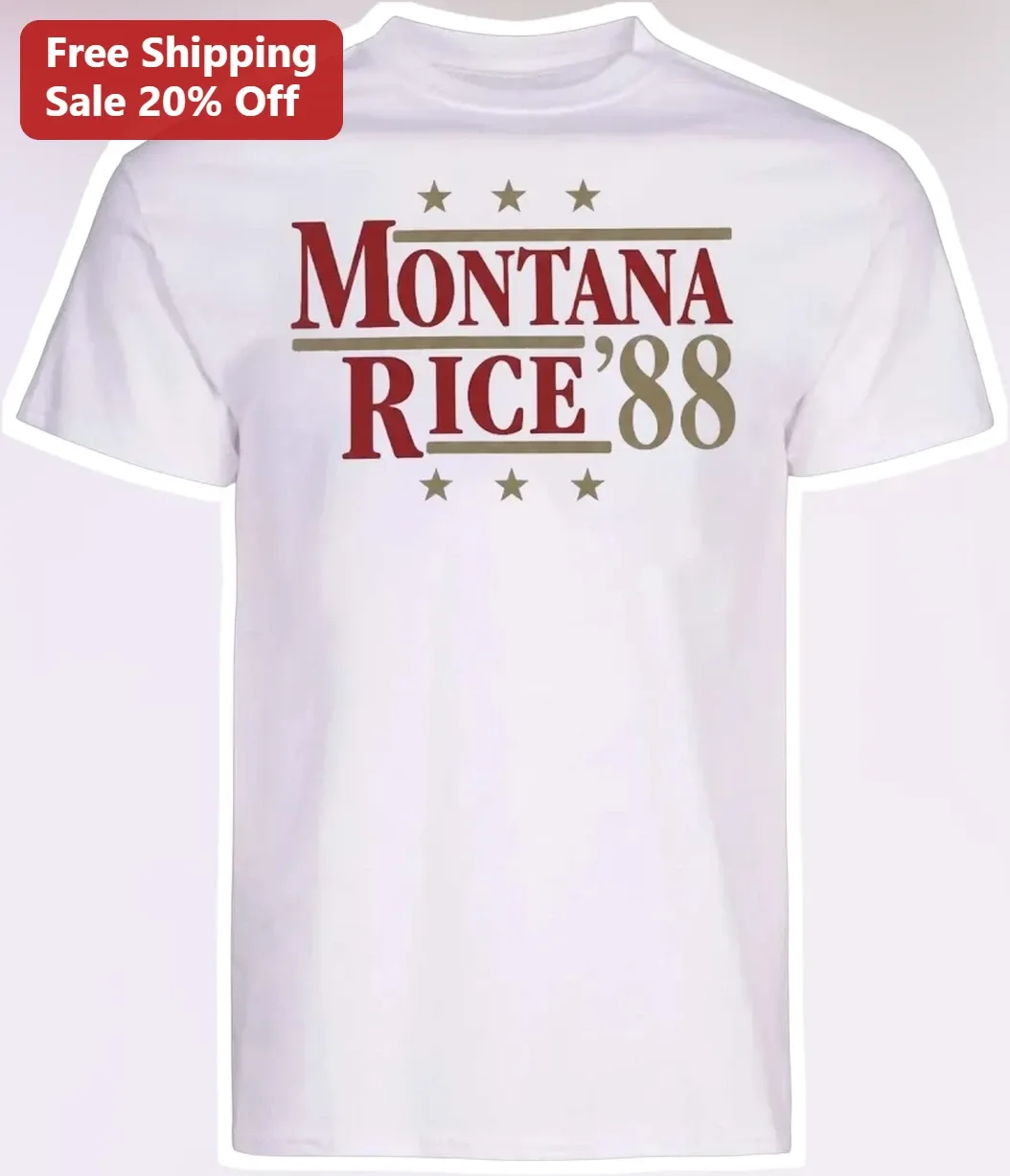 Montana Rice '88 Tee Retro Varsity Football Fan Gift Shirt