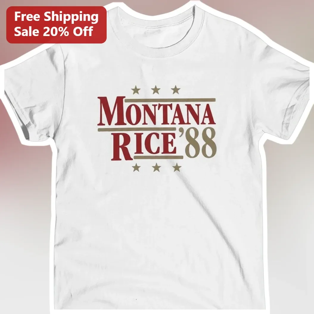 Montana Rice '88 Vintage Retro Football Legends Graphic Tee