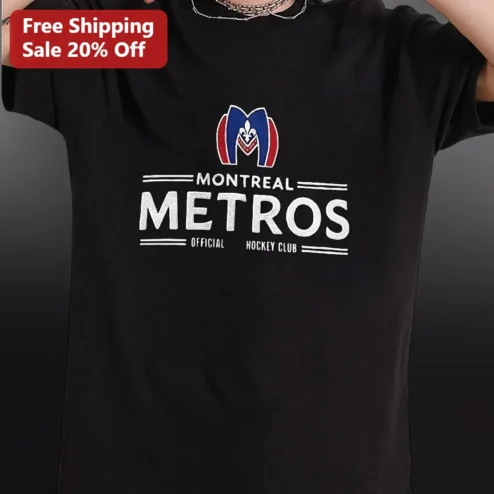 Montreal Metros Official Hockey Club Vintage Distressed Graphic Tee for Men Women