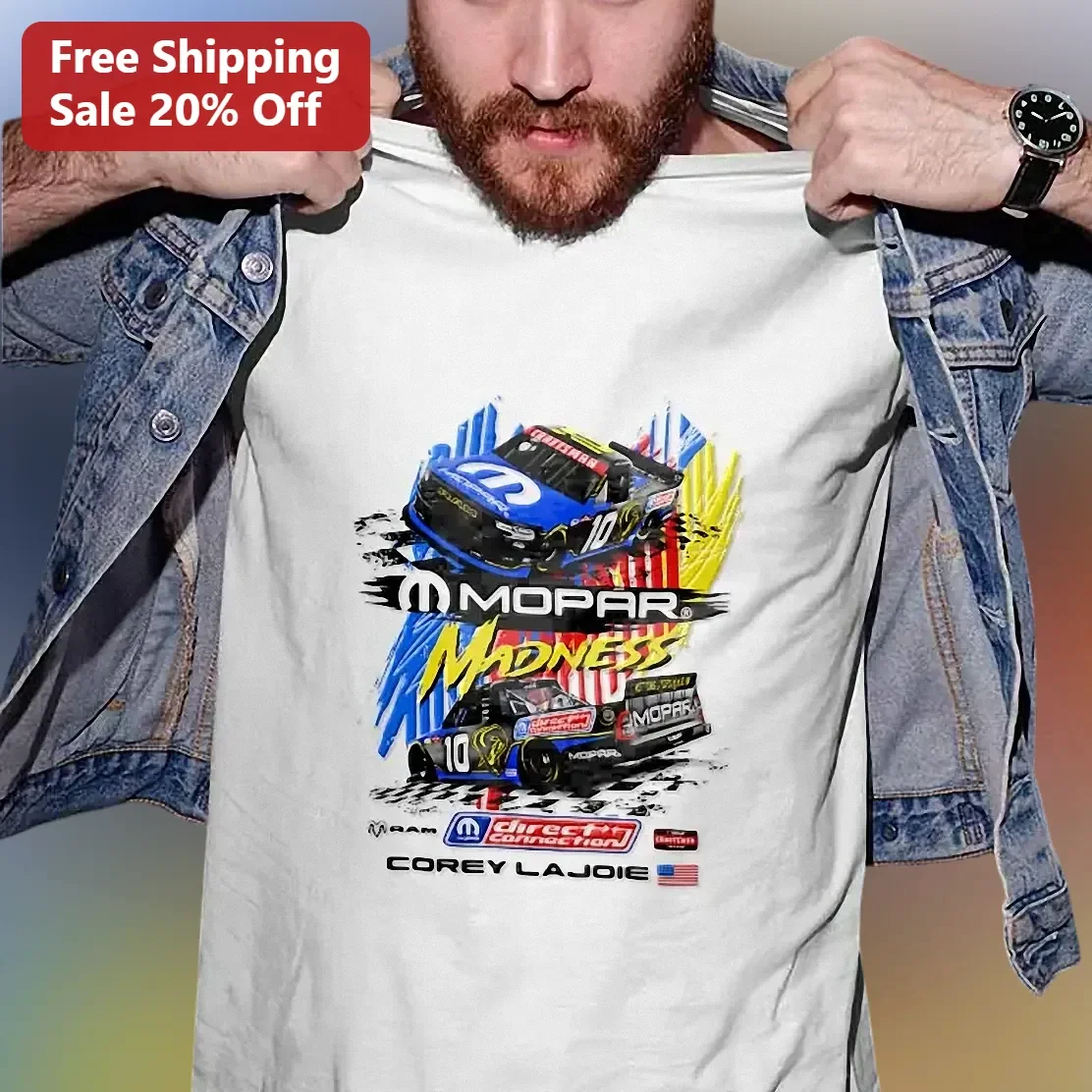 Mopar Madness Corey LaJoie NASCAR Racing Graphic Tee