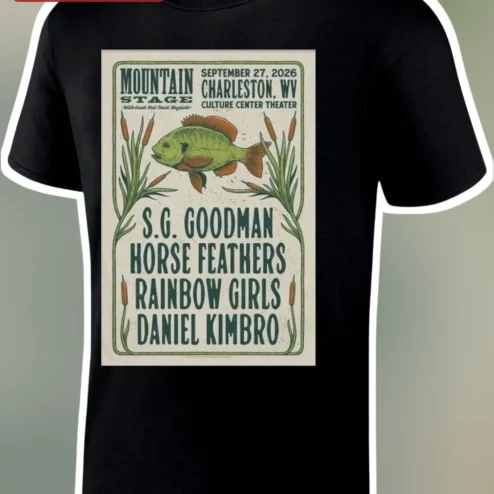Mountain Stage S.G. Goodman Horse Feathers Rainbow Girls Daniel Kimbro Vintage Folk Concert Graphic Tee