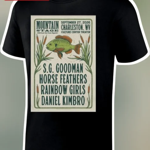 Mountain Stage Tee Vintage Concert Poster Design Folk Rock Music Fan Gift