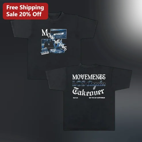 Movements Takeover Tee Distressed Grunge Y2K Streetwear Graphic Shirt