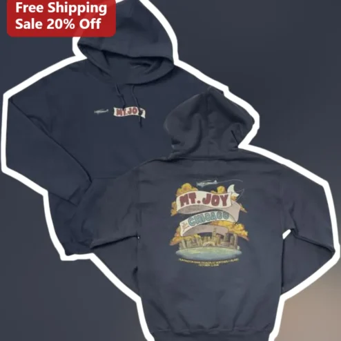 Mt. Joy Chicago Hoodie Retro Tour Merch Unisex Sweatshirt