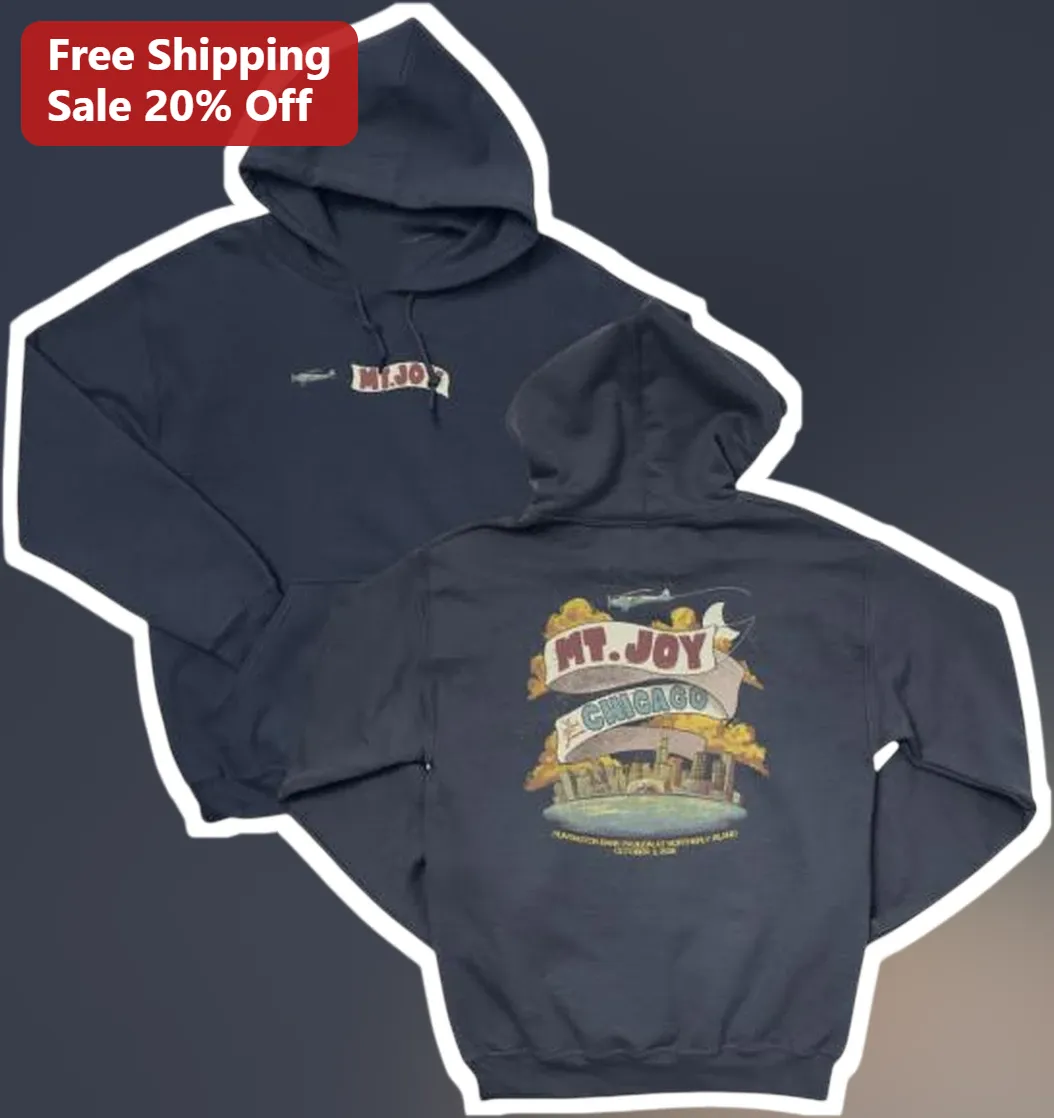 Mt. Joy Chicago Hoodie Retro Tour Merch Unisex Sweatshirt
