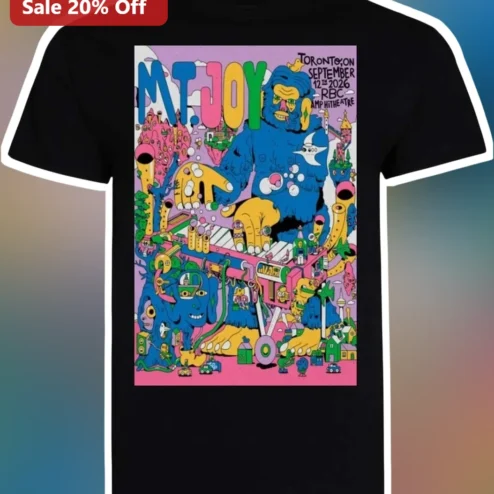 Mt. Joy Toronto RBC Amphitheatre Tee Celebrating 10 Years Of Mt. Joy Tour 2026 Concert Merch