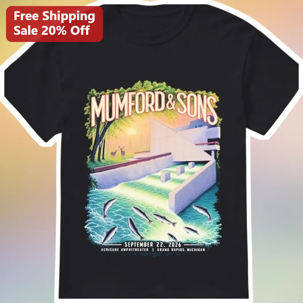 Mumford Sons Acrisure Amphitheater Grand Rapids Michigan Concert Tee Vintage Tour Shirt