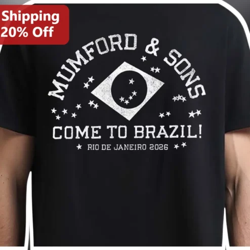 Mumford Sons Come To Brazil Rio De Janeiro 2026 Tour Graphic Tee