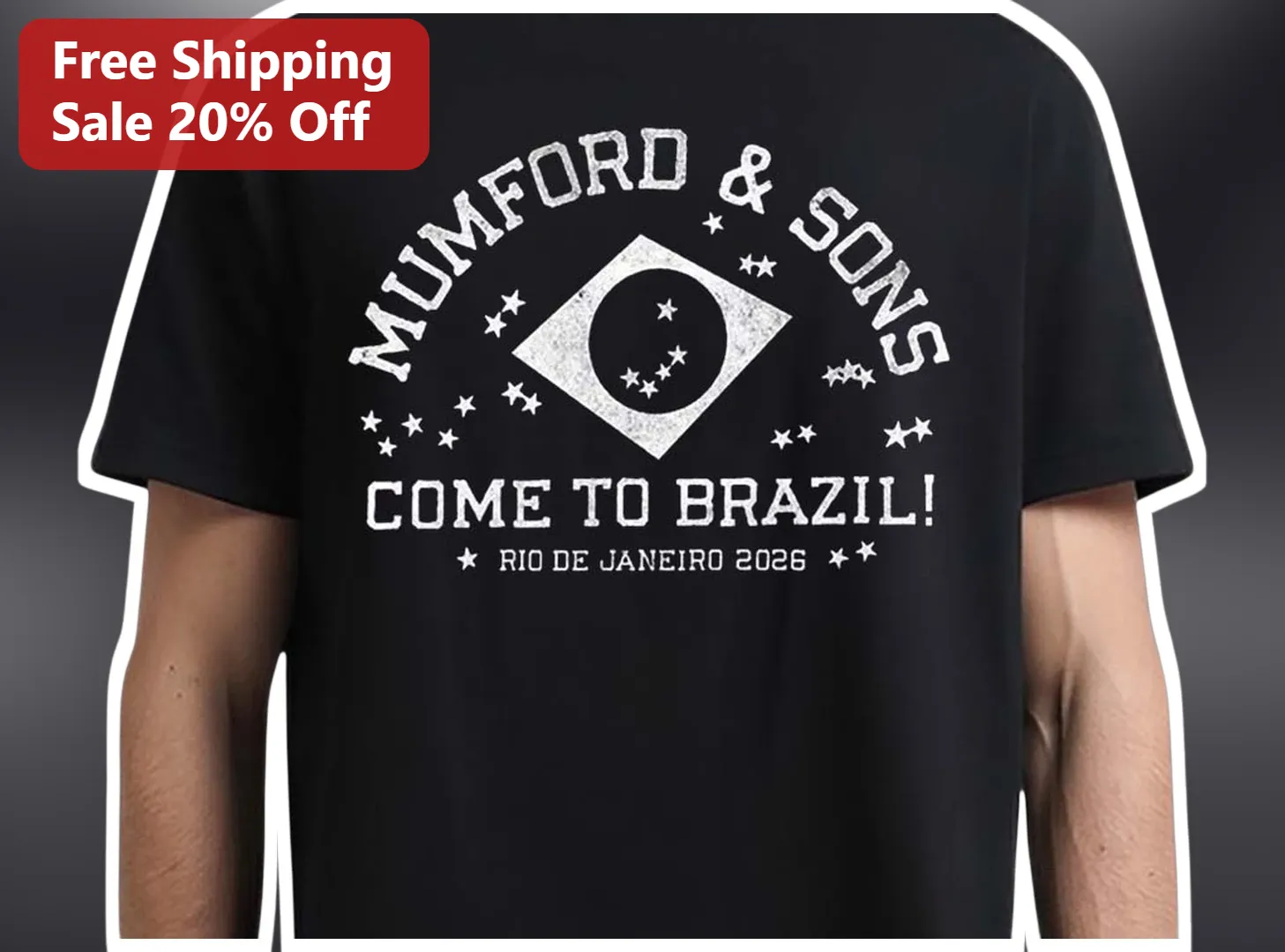 Mumford Sons Come To Brazil Rio De Janeiro 2026 Tour Graphic Tee