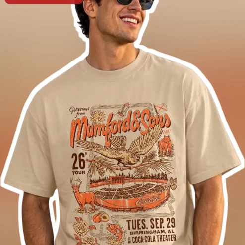 Mumford Sons Greetings From Birmingham Coca-Cola Theater Vintage Tour Tee
