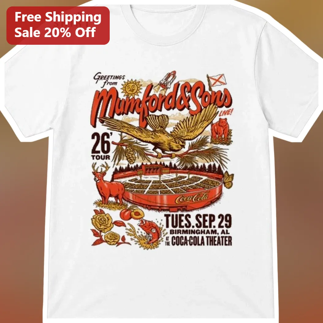 Mumford Sons Greetings From Live Tour Tee Vintage Folk Rock Band Shirt