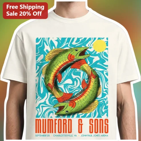 Mumford Sons John Paul Jones Arena Charlottesville VA September 20 Concert Tee