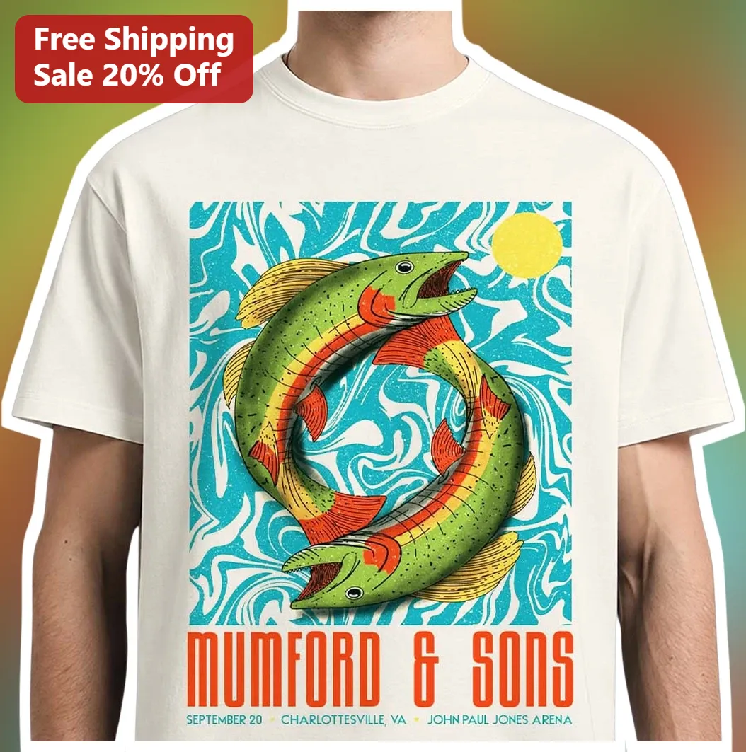 Mumford Sons John Paul Jones Arena Charlottesville VA September 20 Concert Tee