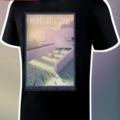 Mumford Sons Vintage Concert Poster Tee Indie Folk Band Merch Gift
