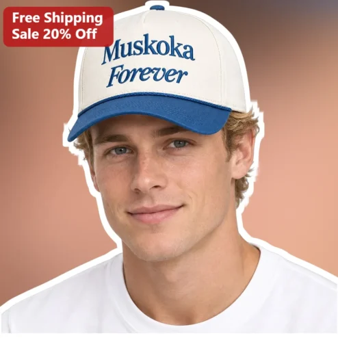 Muskoka Forever Hat Embroidered Dad Cap Cottage Summer Gift for Men Women