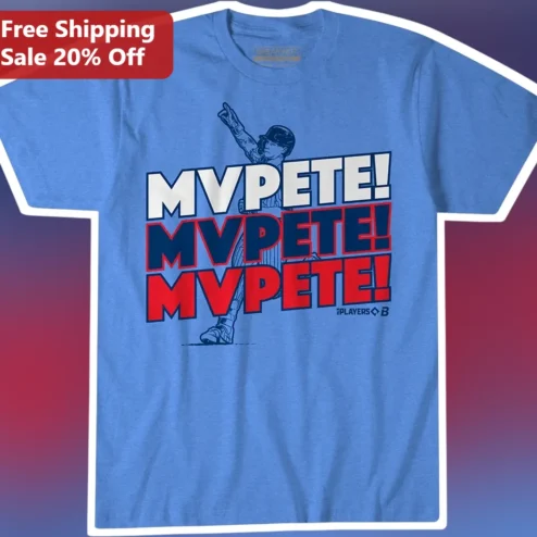 MVPETE! Pete Alonso New York Mets Graphic Tee Baseball Fan Gift